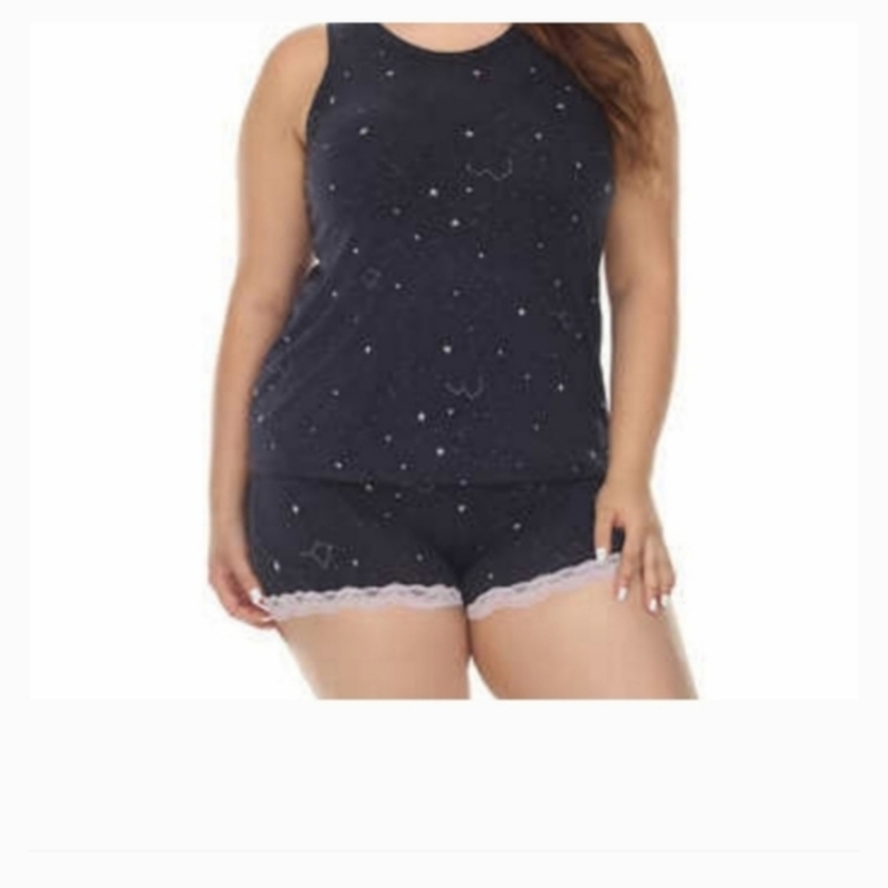 Honeydew Ladies' 2-piece Tank and Short Set lace nwt night blue - Picture 1 of 6